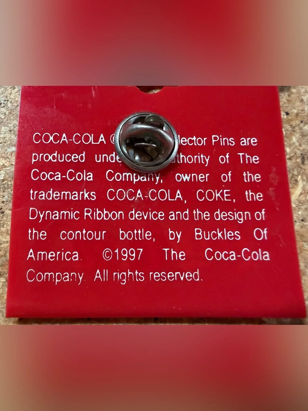 Vintage Coca-Cola Be Refreshed Coke Bottle Soda Collectible Enamel Lapel Pin